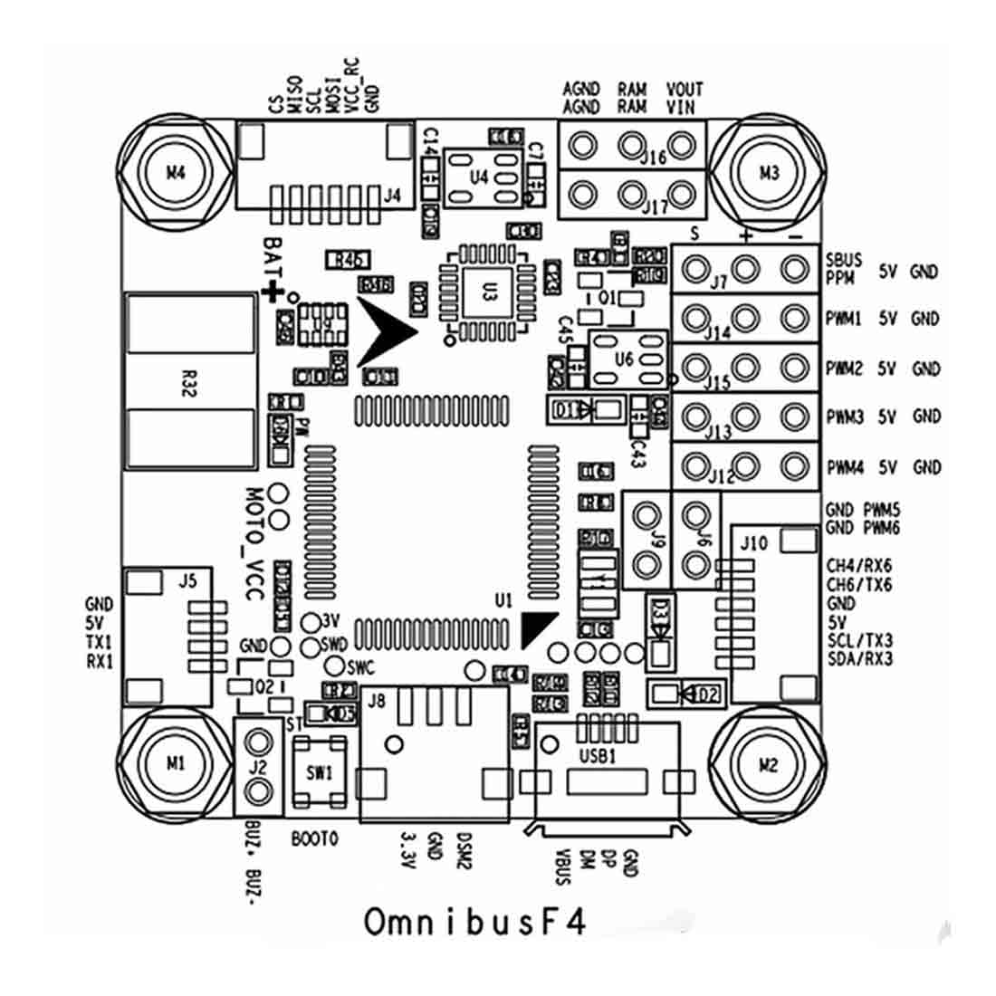 AKK Flight Controller F4