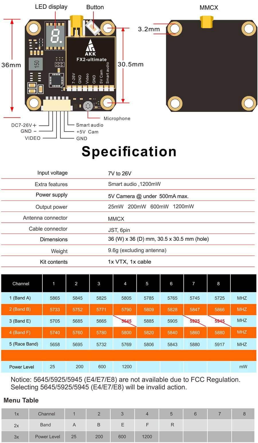 AKK FX2-ultimate Specs