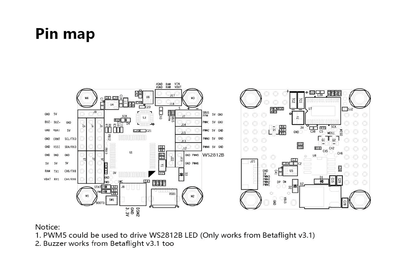 F4 pin map